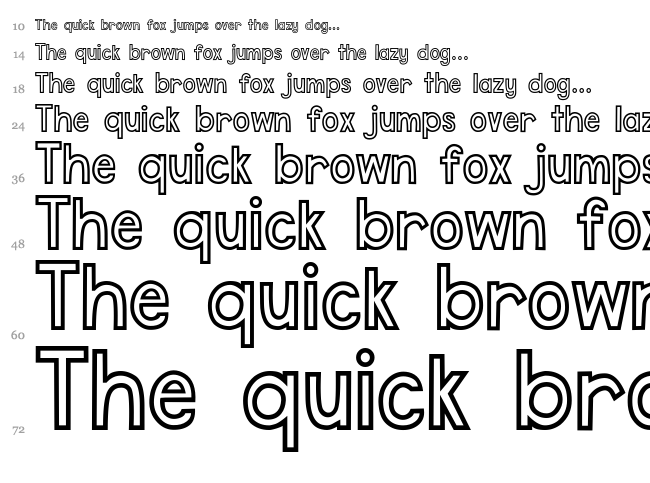 DJB Speak Out font waterfall